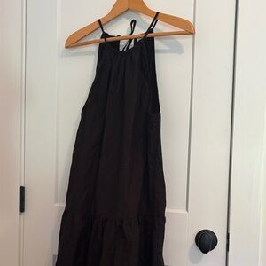 Aritzia Black Halter Dress